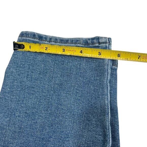 Levi’s SilverTab Mom Jeans 28 Distressed Ripped Straight Leg Blue Denim - Picture 6 of 10